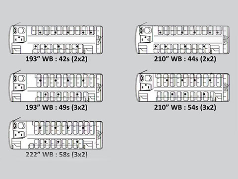 54 Passenger Bus Seating Chart