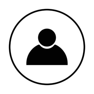 About Us person icon on white background free vector